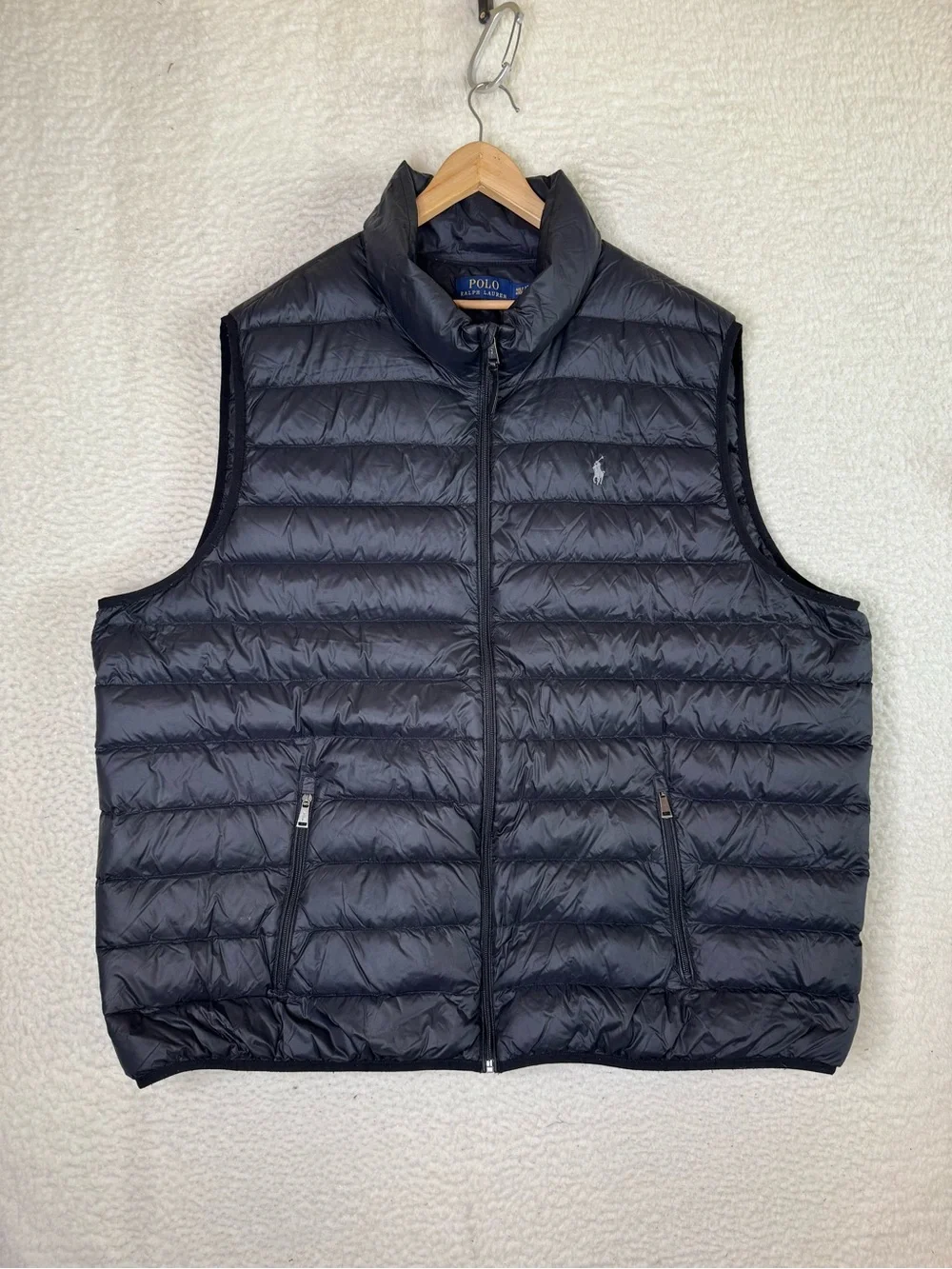 Polo Ralph Lauren Down Puffer Vest Black Men's Size 4XLT Big & Tall